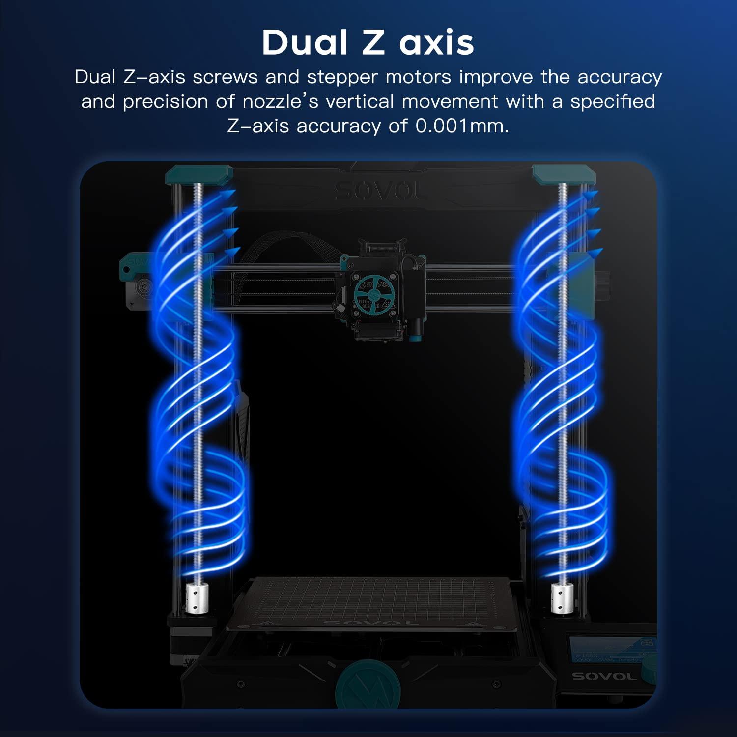 SV06 Z-axis screws and stepper motors improve the accuracy and precision