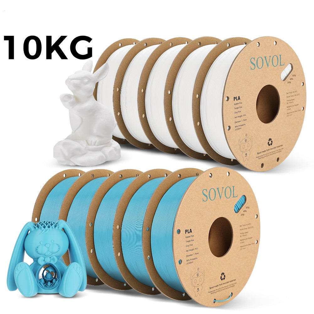 {10KG Bundle Sale} Sovol 1.75mm PLA Multicolor 3D Printing Filaments 1KG/Rolls