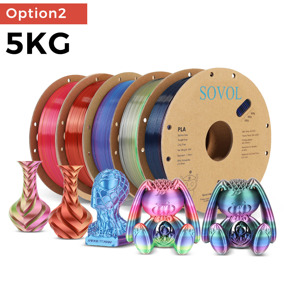3D Printer Special Filament Silk Texture PLA Multi Color 1.75mm