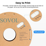 Sovol Black/White/Gray/Blue PLA 3D Printing Filament 2KG (4.4lbs) - SOVOL