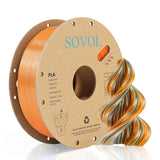 Sovol Silk PLA 3D Printing Filament Single/Dual/Tri/Rainbow Colors 1.75mm - SOVOL