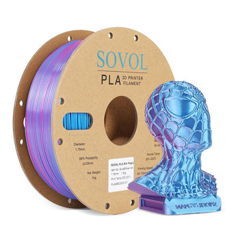 Sovol Silk PLA 3D Printing Filament Single/Dual/Tri/Rainbow Colors 1.75mm - SOVOL