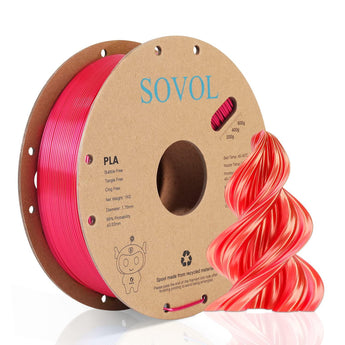 Sovol Silk PLA 3D Printing Filament Single/Dual/Tri/Rainbow Colors 1.75mm - SOVOL