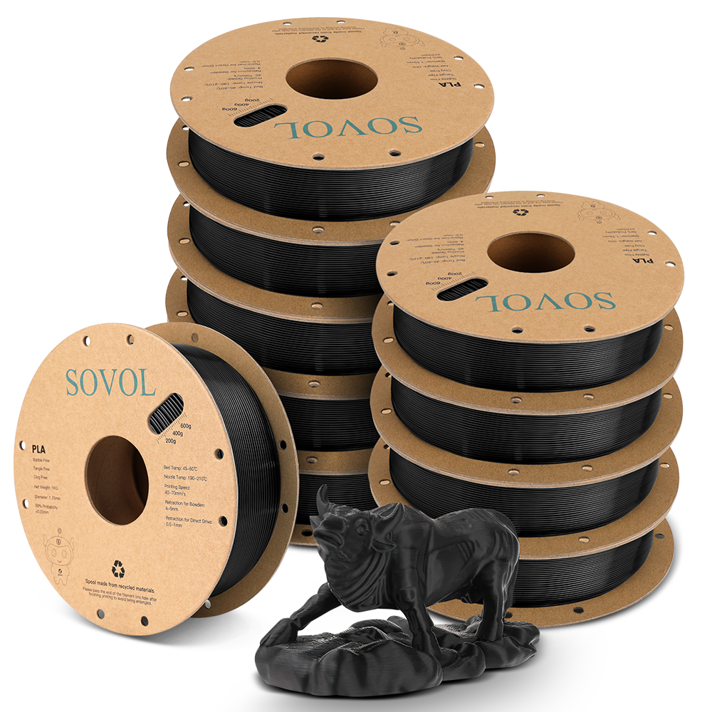 Sovol PLA 3D Printing Filaments 10KG Black