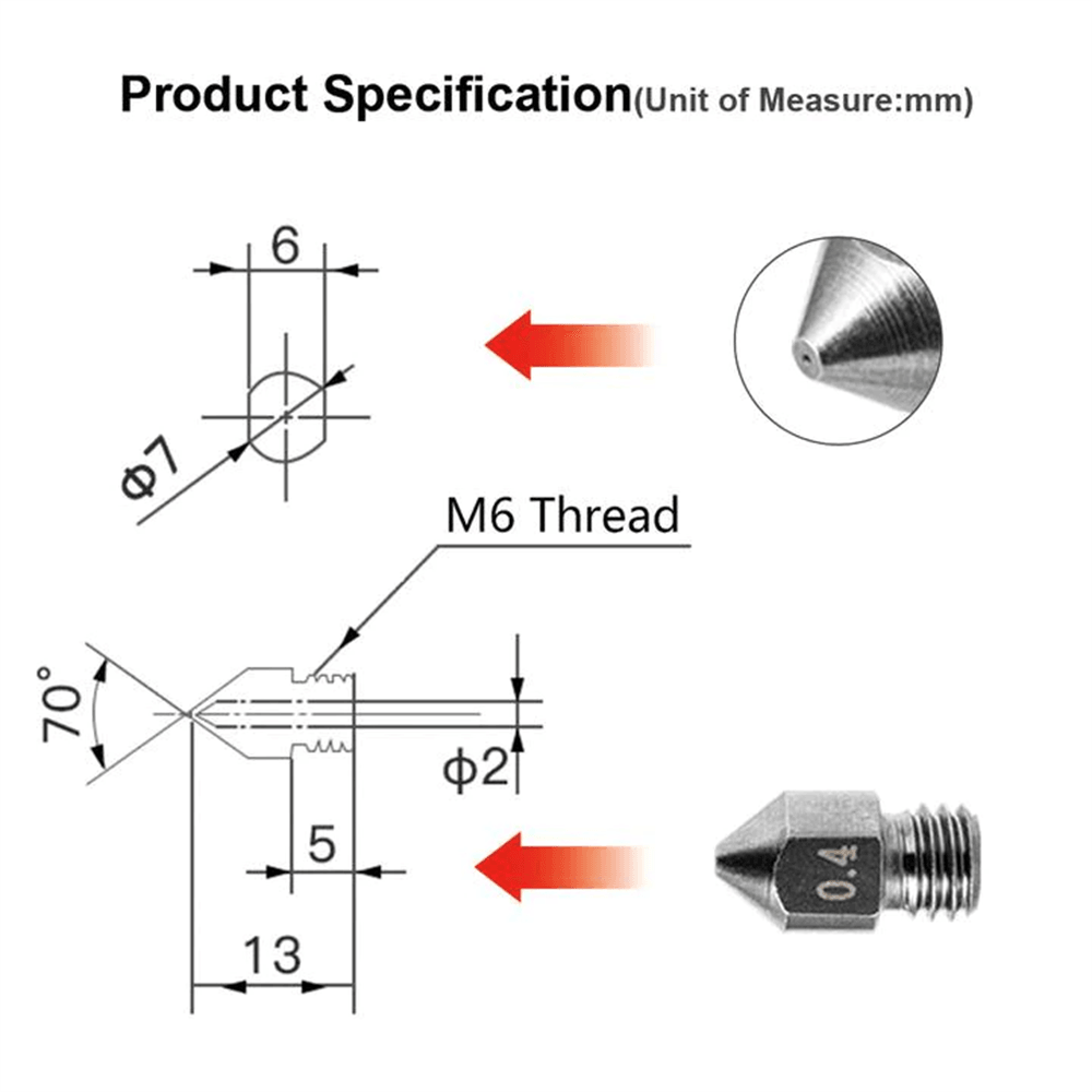 Sovol Hardened Tool Steel Tungsten Alloy Nozzles - SOVOL