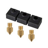 Sovol 0.4mm MK8 Extruder Nozzles with Heater Block Silicone Covers - SOVOL